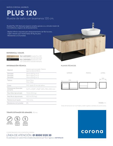 Ficha T Cnica Mueble Plus By Madecentro Colombia Issuu