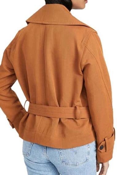 Jessica Alba Las Finest Nancy Mckenna Brown Belted Jacket