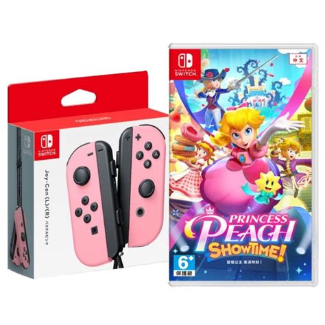 Nintendo 任天堂 Switch Joy Con 左右手控制器 淡雅粉紅 X 碧姬公主 表演時刻台灣公司貨 Pchome 24h購物