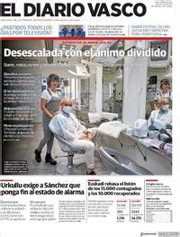 Portada El Diario Vasco Domingo De Mayo De