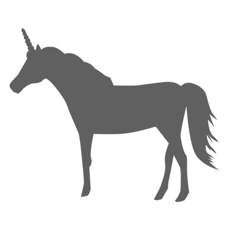 Diseño PNG Y SVG De Silueta De Cuerno De Caballo De Cola De Unicornio