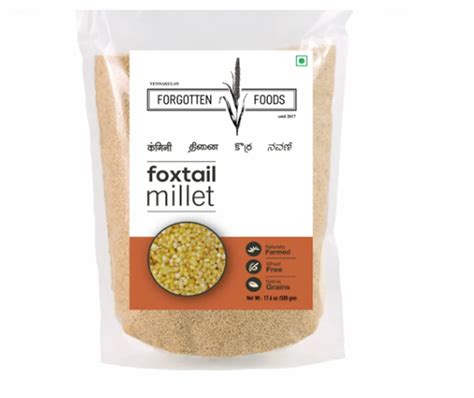 Packet Brown Forgotten Food Foxtail Millet Whole Grains Gluten Free