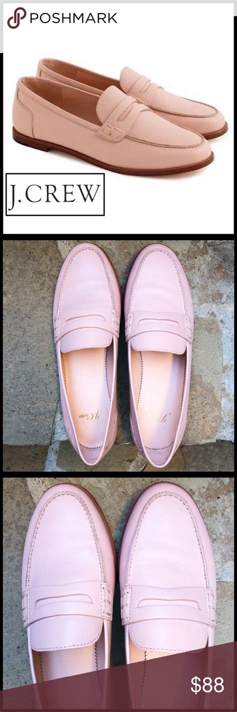 Jcrew Ryan Blush Pink Leather Penny Loafers Penny Loafers Pink