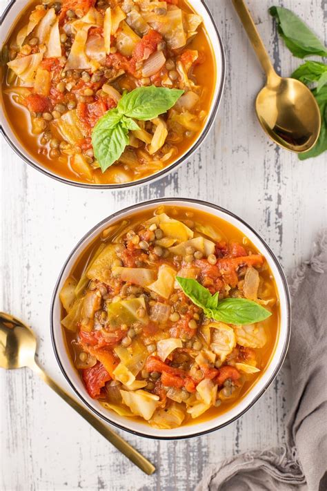 Nourishing Cabbage Lentil Soup Vegan Eating Bird Food