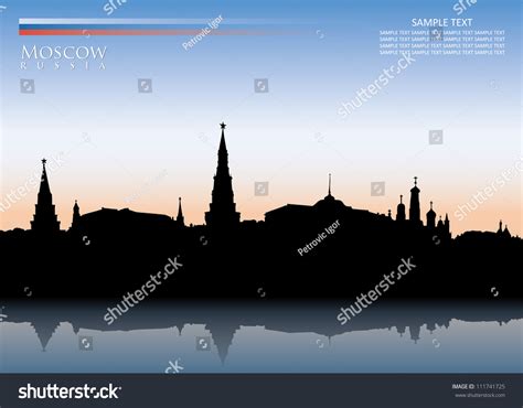 Moscow Skyline Vector Background Stock Vector (Royalty Free) 111741725 | Shutterstock