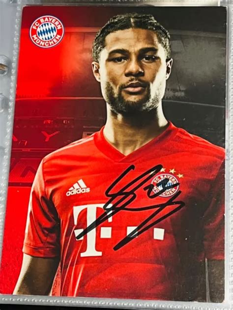 Serge Gnabry Bayern Monaco Carta Ufficiale Firmata Autografo Autografo