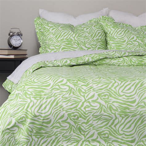 Lime Green Zebra Bedding