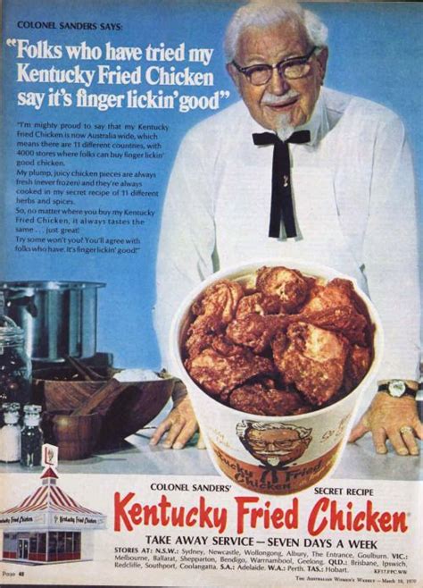 Kentucky Fried Chicken 1970 Australia Kentucky Fried Fried Chicken