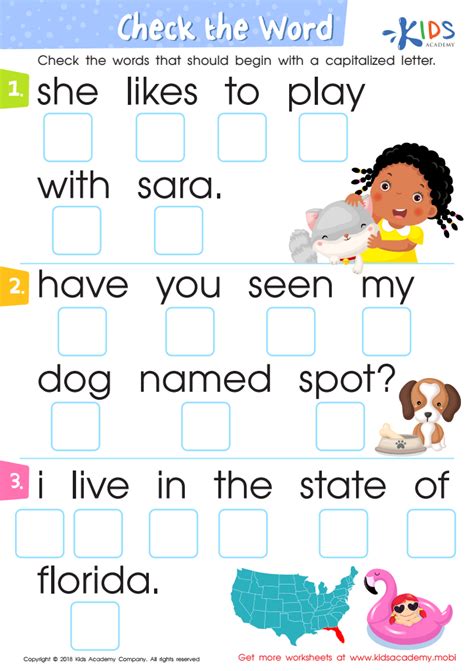 Check The Word Worksheet For Kids