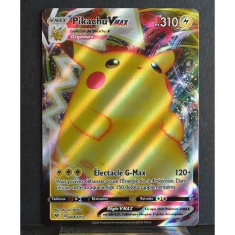 Carte Pok Mon Pikachu Vmax Pv Eb Voltage Eclatant Neuf