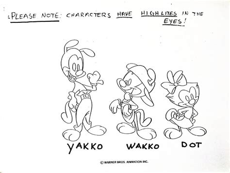 Animaniacs 1993 1998 Part 1 Model Sheets Character Models