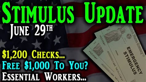 Second Stimulus Check Update And Stimulus Package Update Is 1200