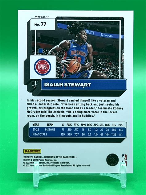 Donruss Optic Basketball Isaiah Stewart Black Velocity