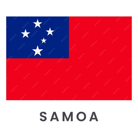 Premium Vector | Flag of samoa vector illustration isolated on white ...