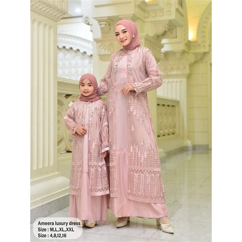 Jual Gamis Couple Ameera Luxury Dress Gamis Couple Maxmara Exclusive