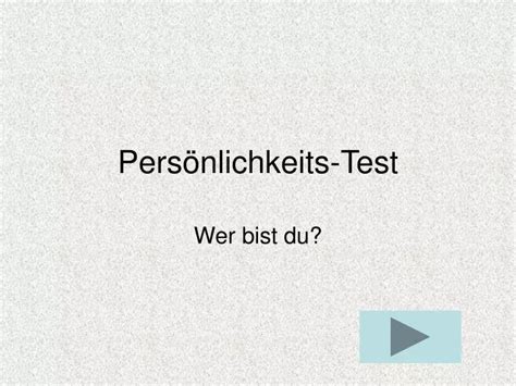 PPT Persönlichkeits Test PowerPoint Presentation free download ID