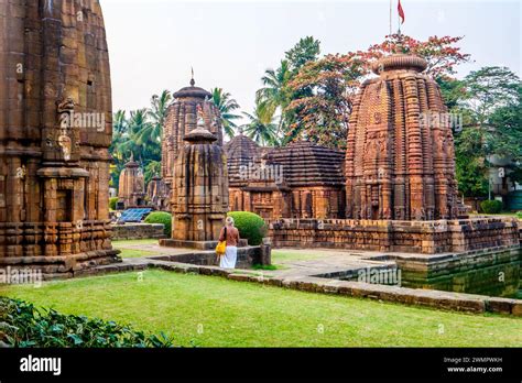 Hindu Temples In Bhubaneswar Capital Of The Indian State Of Orissa