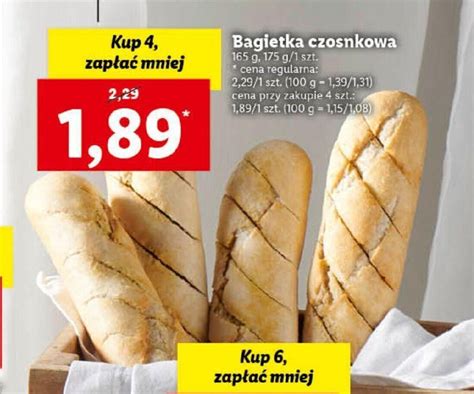 Promocja Bagietka Czosnkowa 165g W Lidl