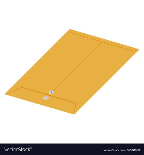 Manila envelope isolated icon Royalty Free Vector Image