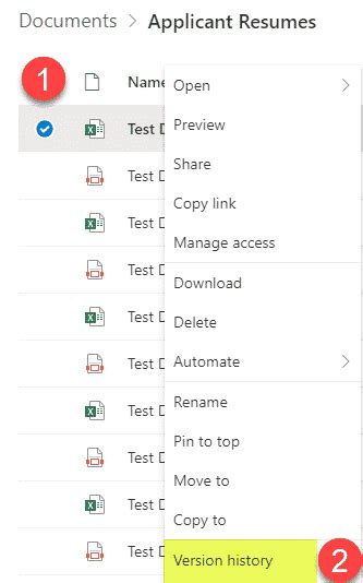 4 Ways To Access File Version History In Sharepoint Sharepoint Maven