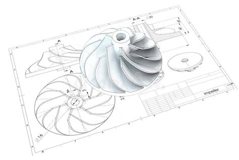 3d Illustration Of Turbo Impeller Stock Illustration Illustration Of