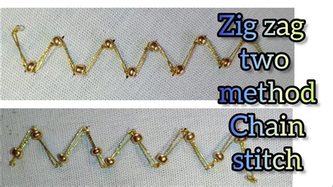 Aari Work For Beginners Zig Zag Chain Stitch Two Method Stitch