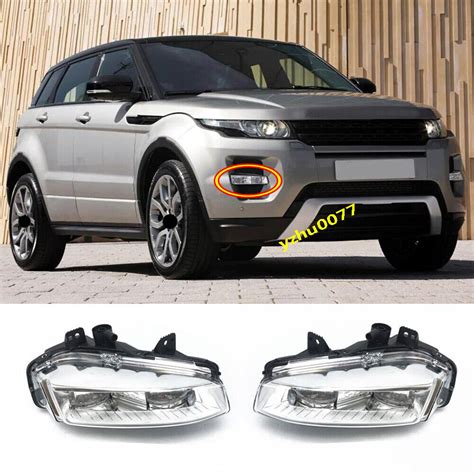 2012 2015 For Range Rover Evoque White LED Front Fog Lights Daytime