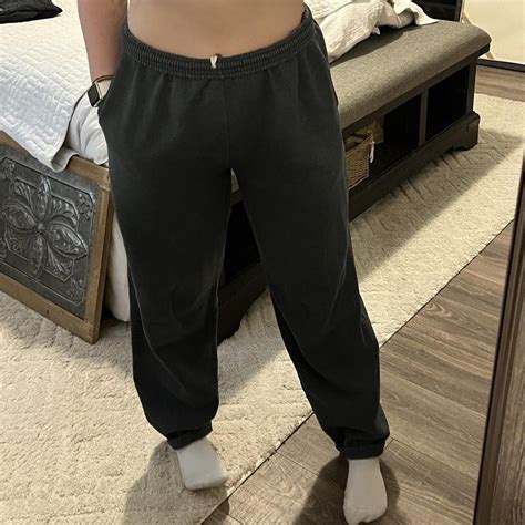 Hanes Womens Grey And White Joggers Tracksuits Depop