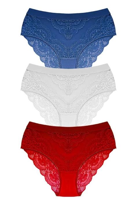 Dantelli Arkası Transparan Büyük Beden Bikini Külot lü Paket COTTONHILL