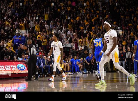 Arizona State Guard Desmond Cambridge Jr Celebrates After Draining