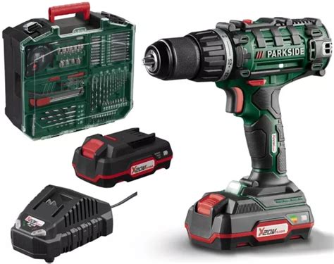 PARKSIDE 20 V 2in1 Set Trapano Avvitatore A Batteria PABS 20 Li G8