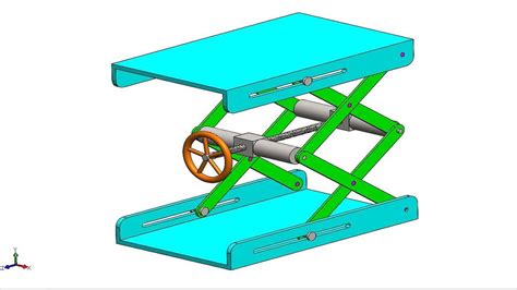 How To Assemble A Screw Scissor Lift Mechanism In Solidworks Screw