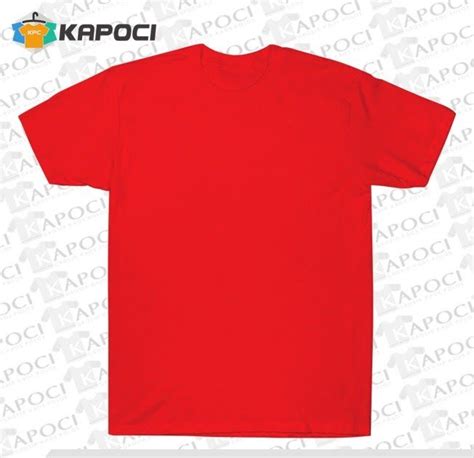 Gambar Kaos Polos Depan Belakang Warna Merah Serat