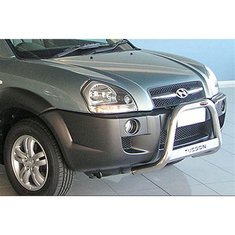 Bull Bar Protezione Anteriore Inox Lucido 60mm Hyundai Tucson 2004 2014