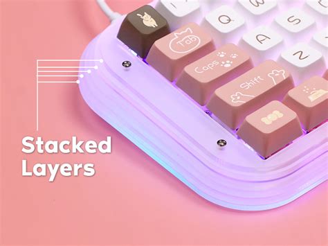 Amazon EPOMAKER Mini Cat Hot Swappable Acrylic RGB Wired Mechanical Gaming Keyboard