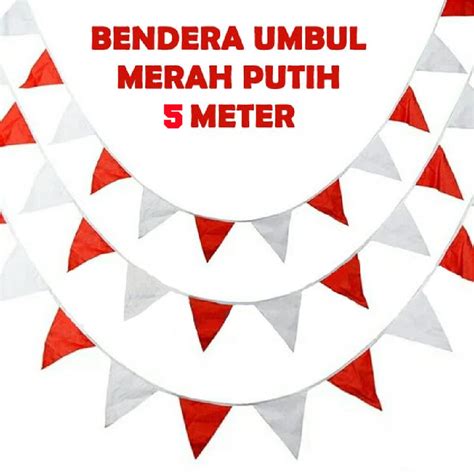 Bendera Renteng Meter Bendera Umbul Umbul Merah Putih Segitiga