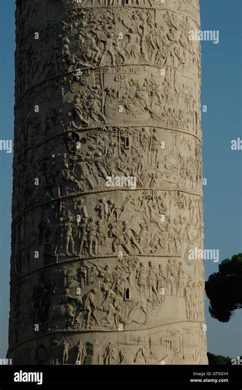 trajans column forum emperor trajan stock photo alamy