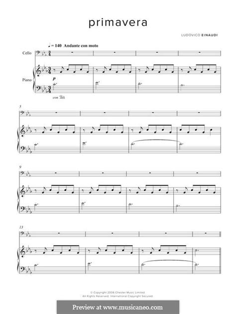 Primavera By L Einaudi Sheet Music On Musicaneo