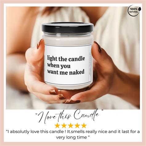 Light When You Want Me Naked Soy Wax Candle Funny Boyfriend Gift For