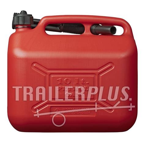 Jerrycan 10L Kunststof Rood UN Gekeurd Trailerplus Nl