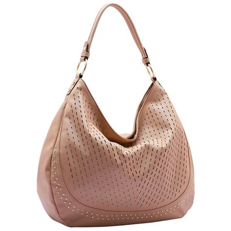 Bolsa de Ombro Chenson Perfurado Hobo 3484097 Nude Bege Florença