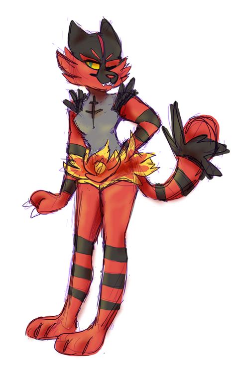 Female Incineroar Rough Drawing By Spindlespice On Deviantart