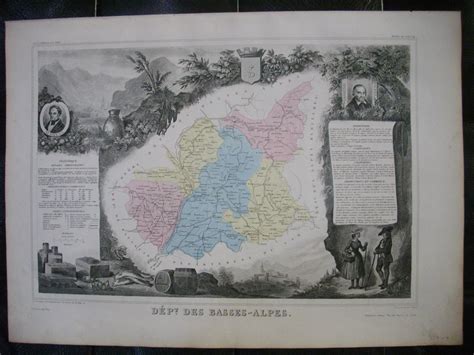 Carte Du D Partement Des Basses Alpes Extraite De L Atlas National