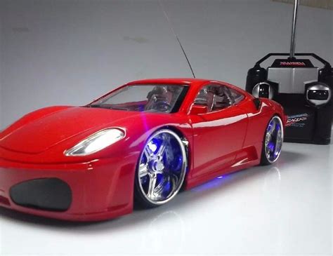 Ferrari Carro Carrinho Controle Remoto Leds Rodas Farol Neon R 44 99