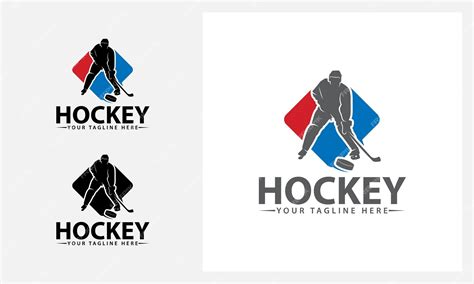 Premium Vector | Hockey logo design template