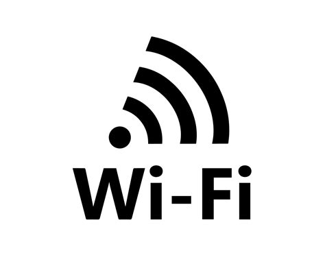 Wifi Icon Logo Symbol With Name Black Design Mobile Vector Illustration