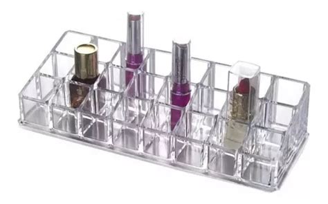 Soporte organizador acrílico para 24 lápices labiales maquillaje y