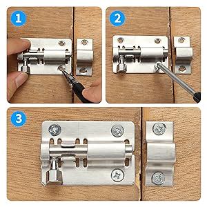 Lpraer Pack Slide Latch Lock Inch Barrel Bolt Lock With Screws