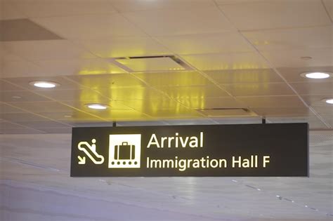 Premium Photo Airport Arrival Sign In Singaproe Airport