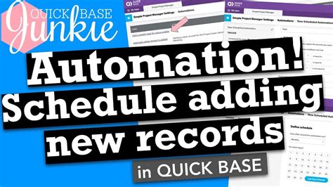 Automation Schedule Adding Records In Quickbase YouTube